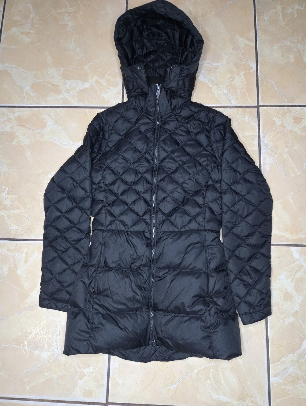 The North Face Womens Parka Xtra Small Full Zip 550 Hooded Goose Jacket Down